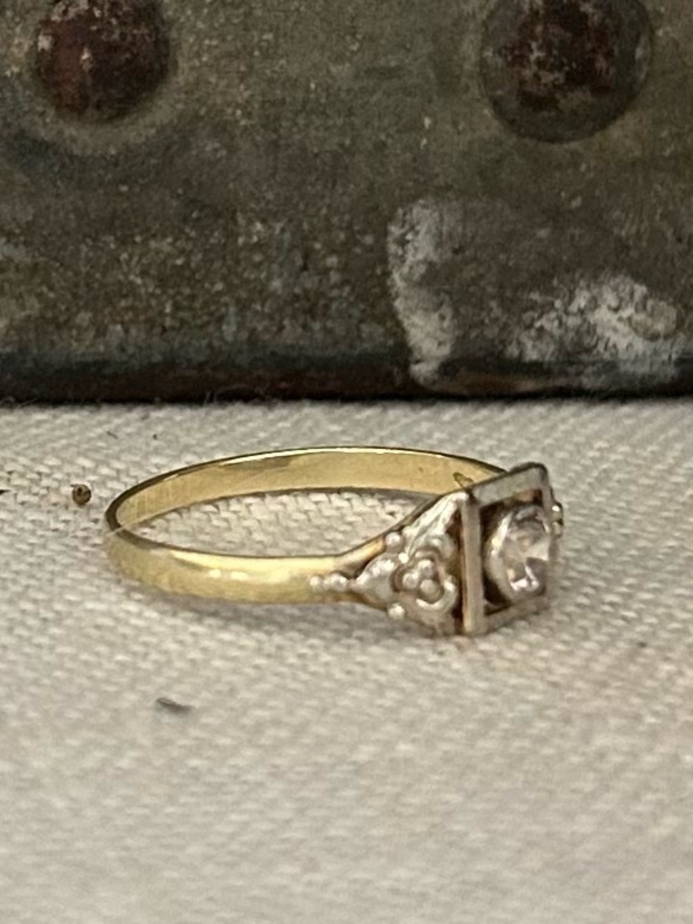 Antique 14k Old Cut Ring - Picture 9 of 12